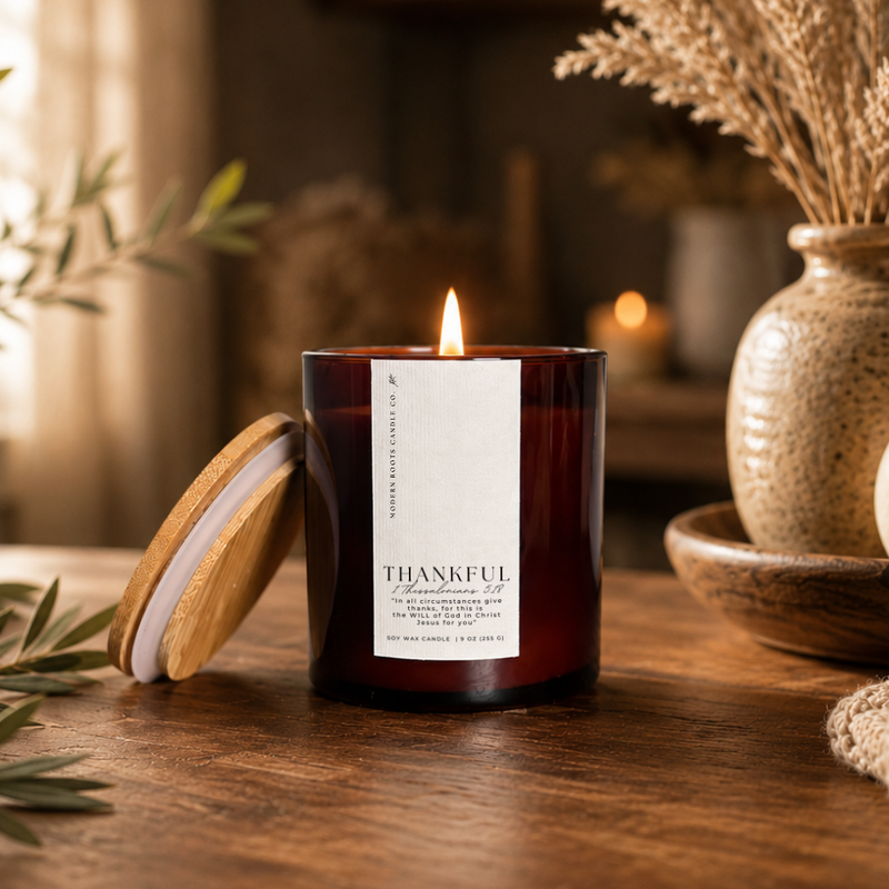 Thankful | Pumpkin Spice & Vanilla | 9oz Fall Candle