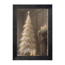 Gold and White Christmas Tree-Vertical Frame