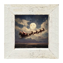 Santa Flying under Full Moon