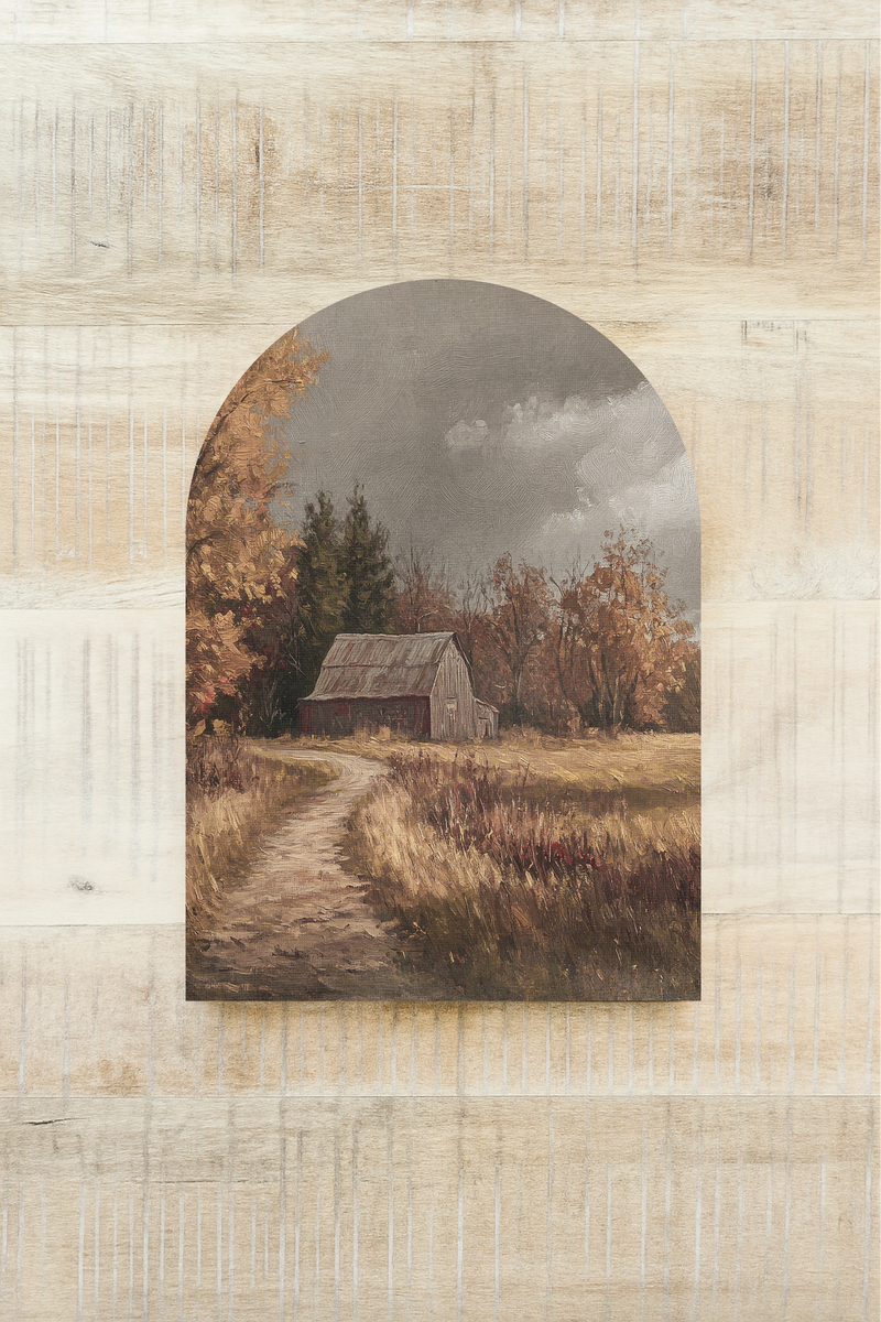 Arch Autumn Barn Scene