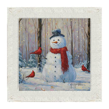Snowman with Cardinals