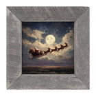 Santa Flying under Full Moon