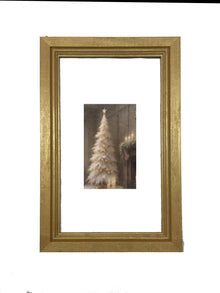Gold and White Christmas Tree-Vertical Frame