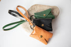 Leather Mini Wristlet Card Wallet