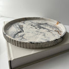 Joma - Concrete Fluted Tray | Round Tray Centerpiece