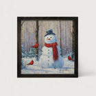 Snowman with Cardinals