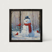 Snowman with Cardinals