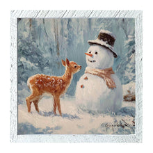 Deer with Snowman Friend