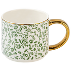 Green Floral Coffee Mug