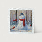 Snowman with Cardinals