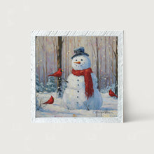 Snowman with Cardinals