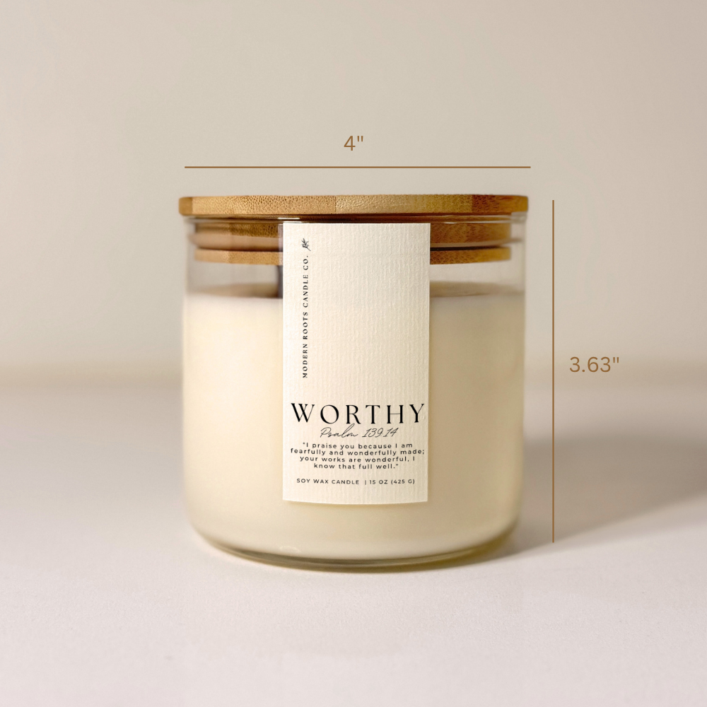 Worthy | Volcanic Island | 15 oz. Clear Jar Soy Candle