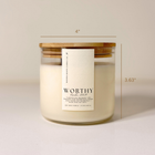 Worthy | Volcanic Island | 15 oz. Clear Jar Soy Candle