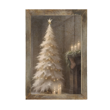 Gold and White Christmas Tree-Vertical Frame