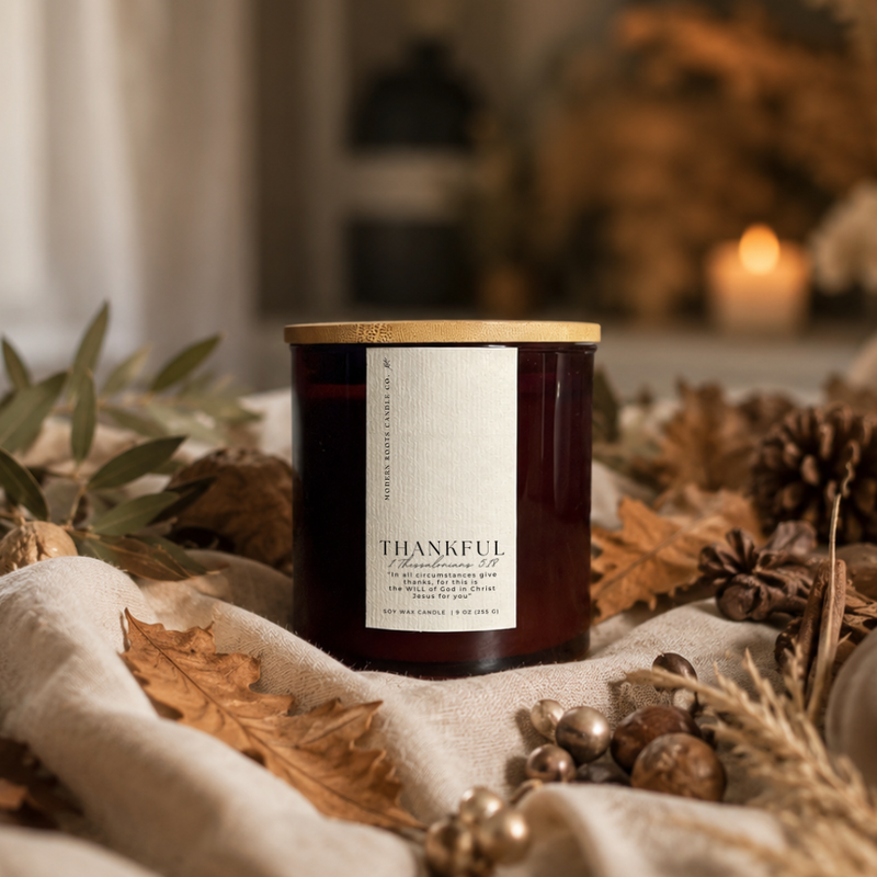 Thankful | Pumpkin Spice & Vanilla | 9oz Fall Candle