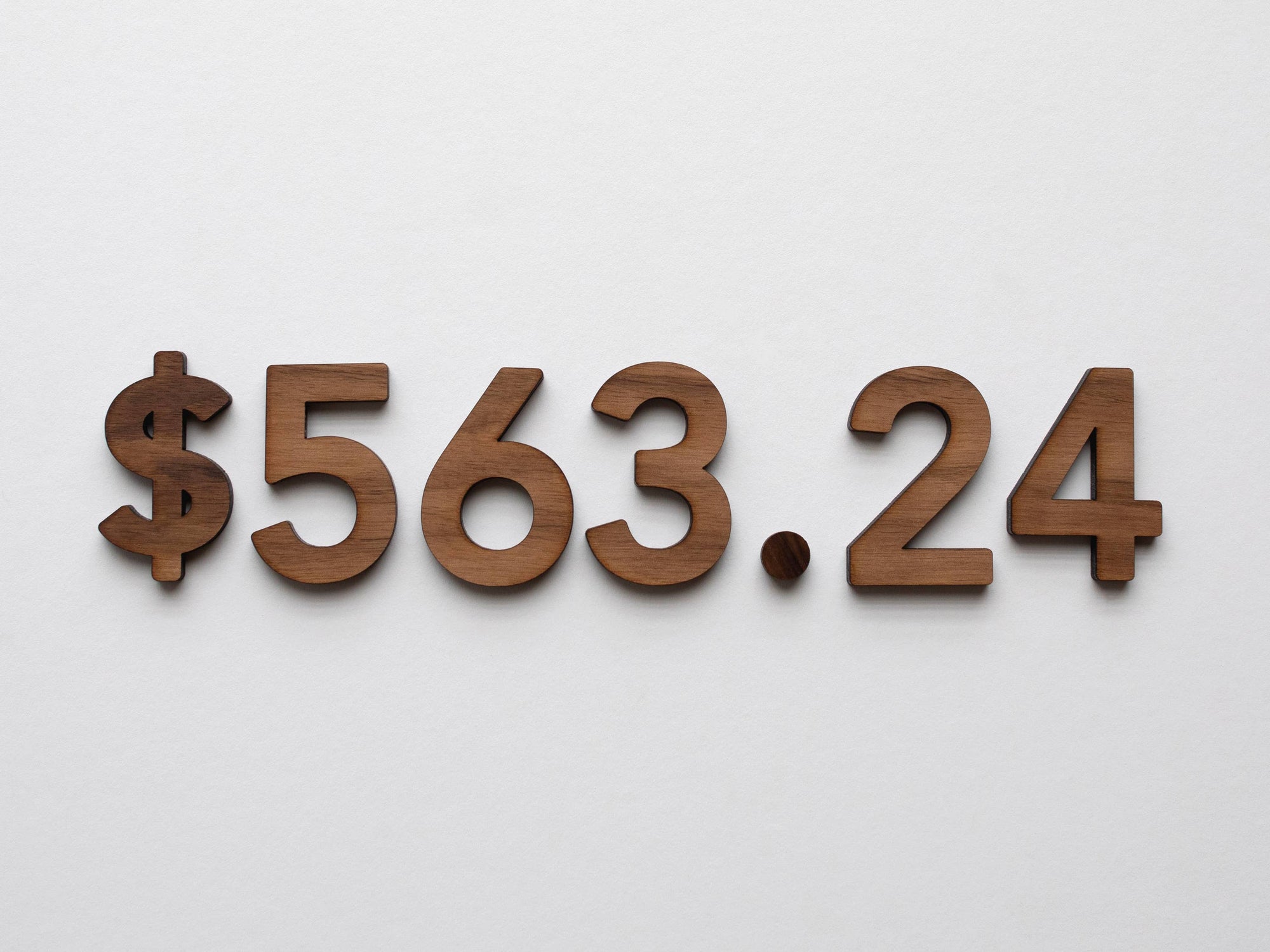 Gladfolk Wooden Number Set • Numerals & Math Equation Signs, Walnut