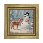 Deer with Snowman Friend