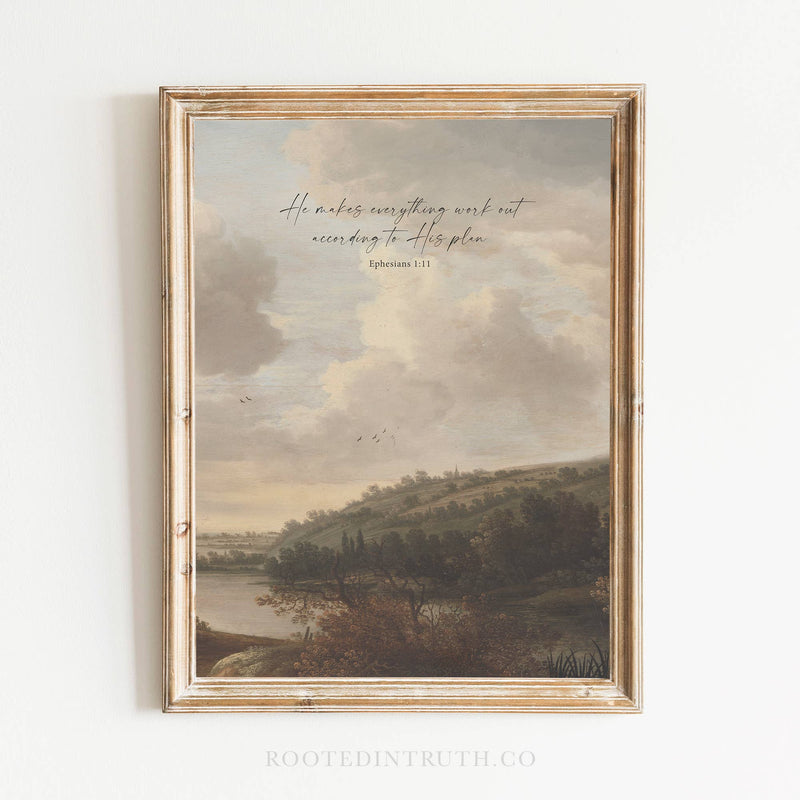 His Plan Vintage Wall Art Print
