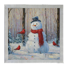 Snowman with Cardinals