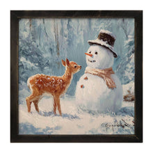 Deer with Snowman Friend