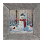 Snowman with Cardinals