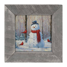 Snowman with Cardinals