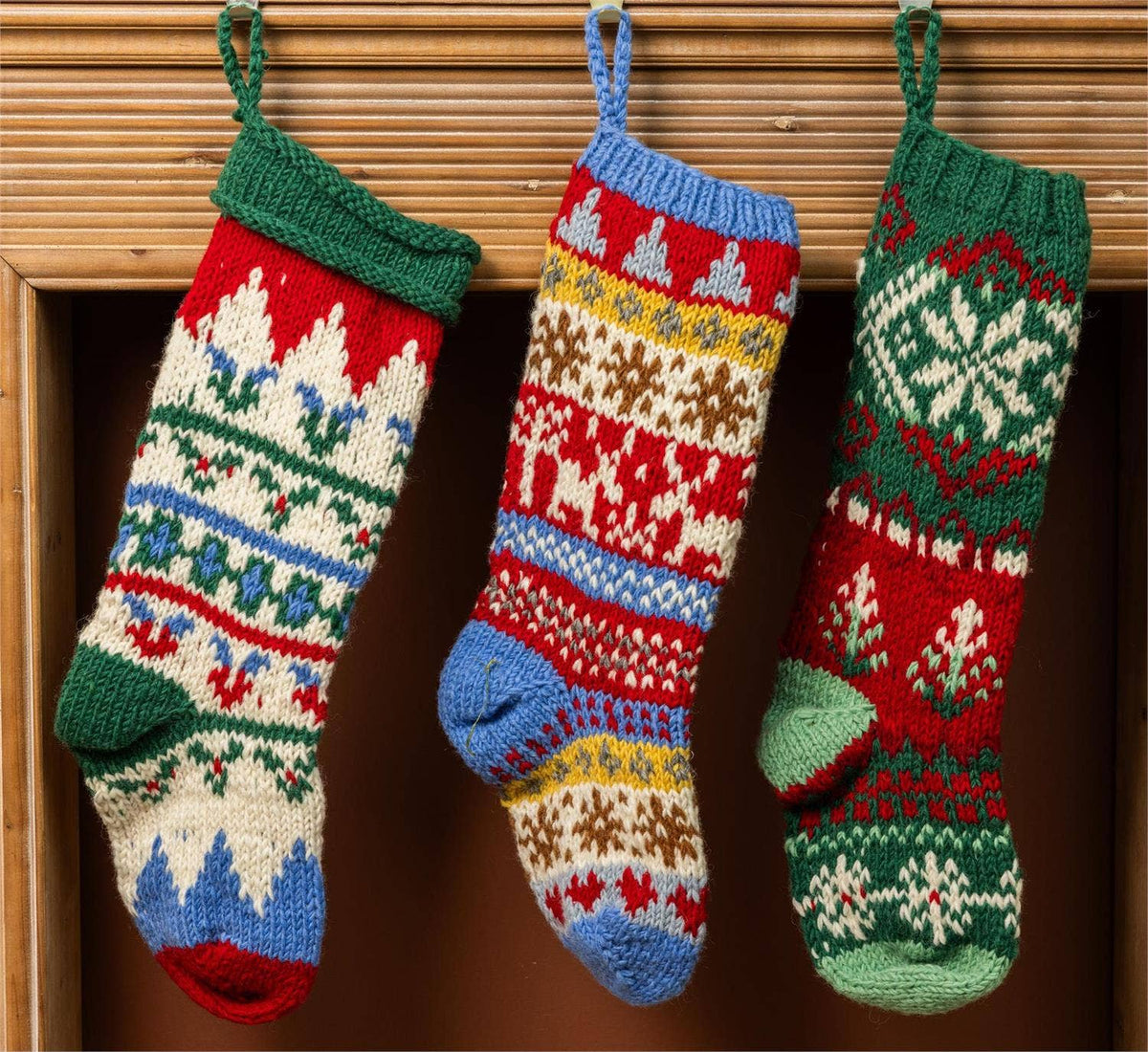 Merry Berry Knitted Christmas Stockings | Handmade & Wool