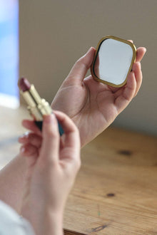 Brass Framed Mirror (S)Square