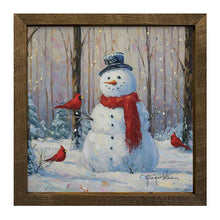 Snowman with Cardinals