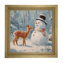 Deer with Snowman Friend