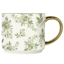 Green Delft Coffee Mug