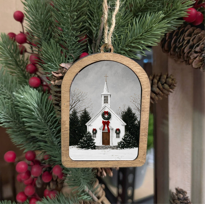 Canvas Arch Ornament Christmas Church