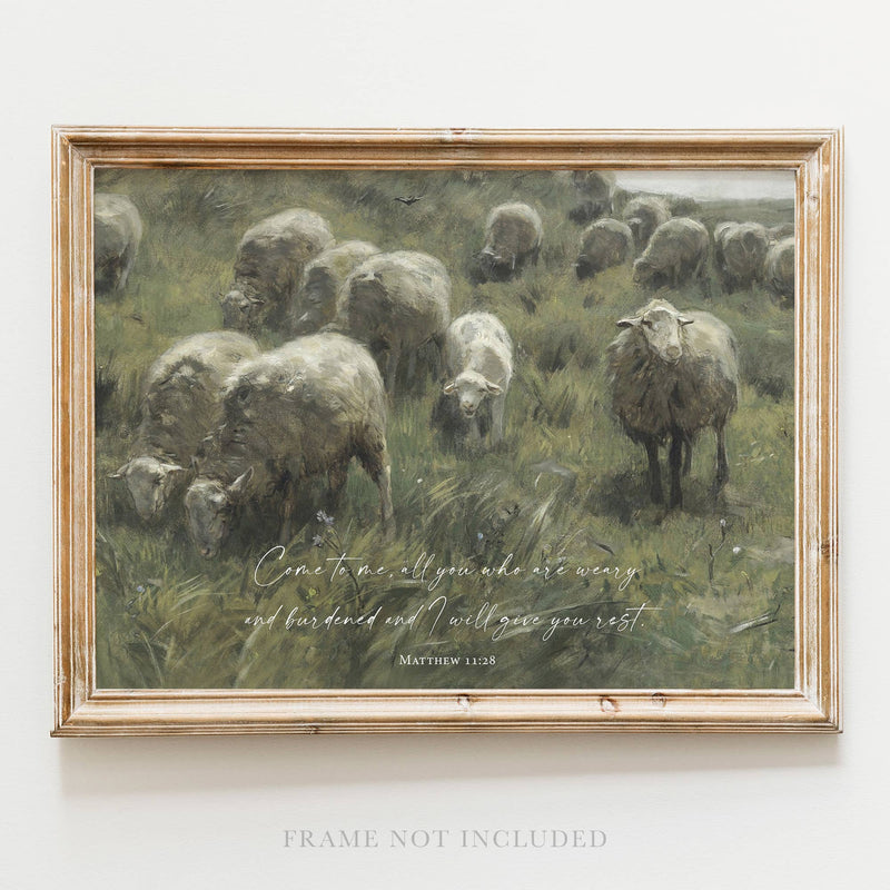 Come to Me Scripture Wall Art Print