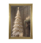 Gold and White Christmas Tree-Vertical Frame