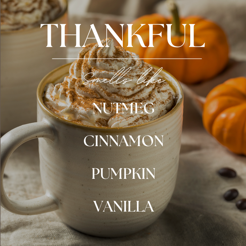 Thankful | Pumpkin Spice & Vanilla | 15oz Fall Candle