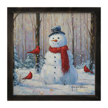 Snowman with Cardinals