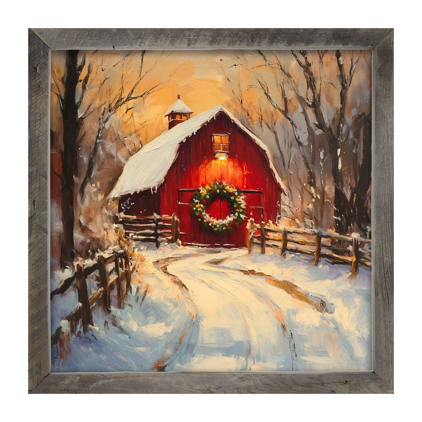 Red Barn at Christmas