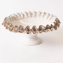 Compote With Hand Applied Ruffles