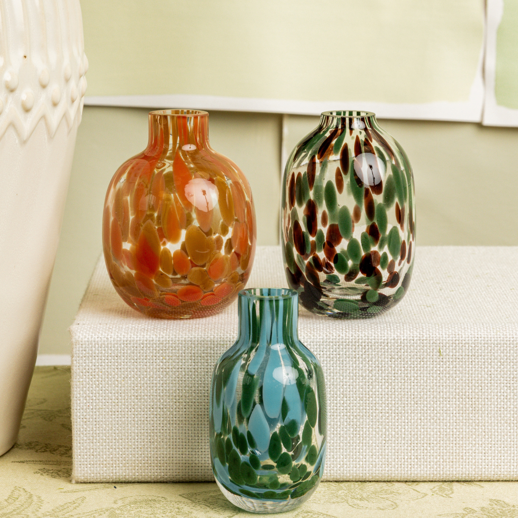 Mini Speckled Color Glass Vase