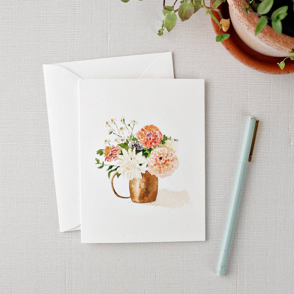 Dahlia bouquet notecards