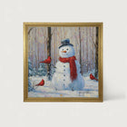 Snowman with Cardinals