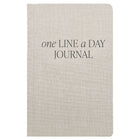 Tan One Line A Day Fabric Journal - Stationery Gifts