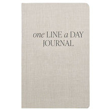 Tan One Line A Day Fabric Journal - Stationery Gifts