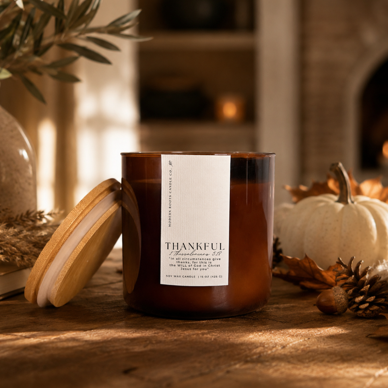 Thankful | Pumpkin Spice & Vanilla | 15oz Fall Candle