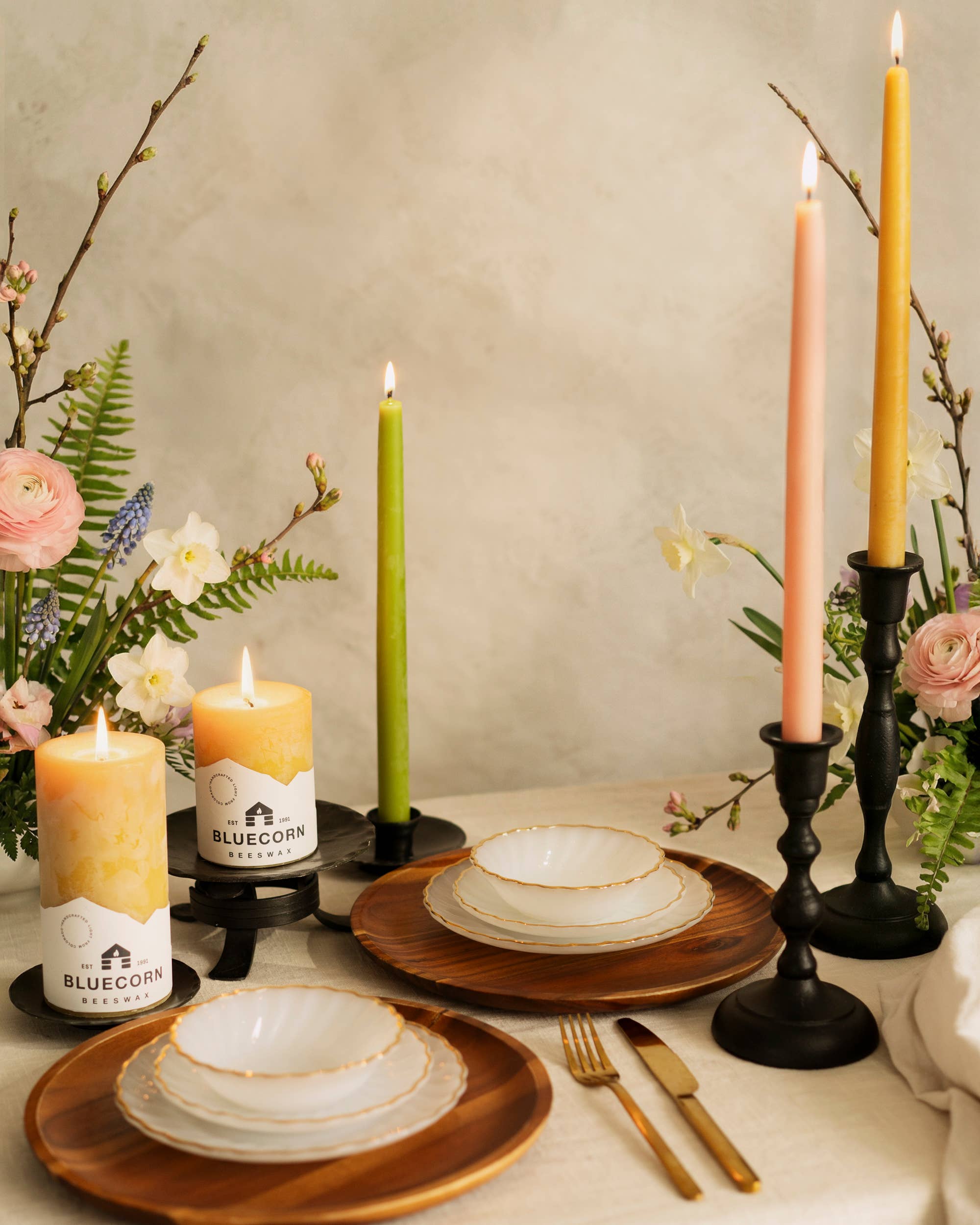 Beeswax Taper Candles – Dripless & Handmade in USA