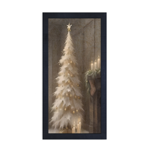 Gold and White Christmas Tree-Vertical Frame