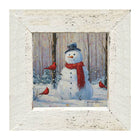 Snowman with Cardinals