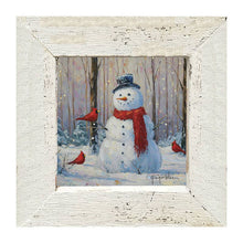 Snowman with Cardinals