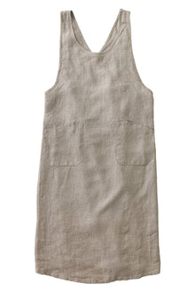 Linen Over Dress Apron Natural