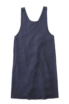 Linen Over Dress Apron Macadam